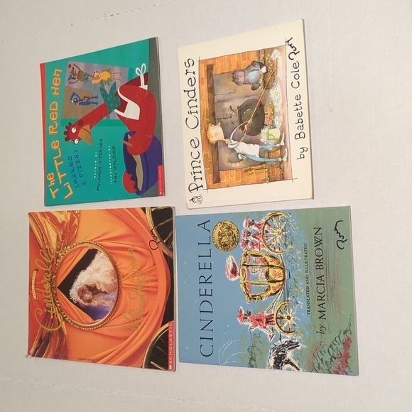 Scholastic Fairy Tale Cinderella Fictional Paperback Book Lot of 4 Used Books - Picture 1 of 8